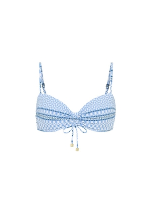 Heidi Klein Malta printed bandeau bikini top
