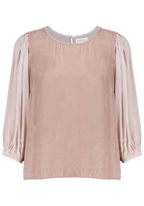 Velvet Elise velvet and silk blouse