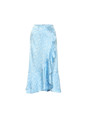 Ganni Stretch-silk satin midi skirt