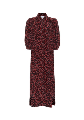 Ganni Floral crepe midi dress