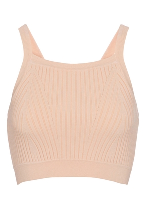 Live The Process Ribbed-knit crop top