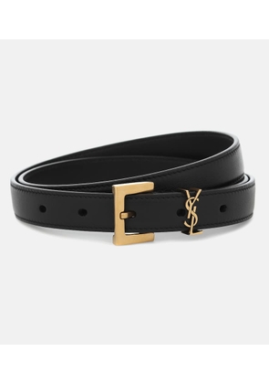 Saint Laurent Cassandre slim leather belt