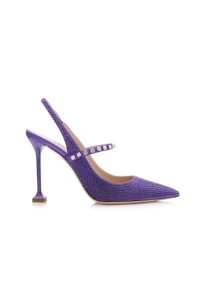 Miu Miu Decolleté Crystal Slingback Pumps - Moda Operandi