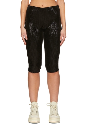 We11done Black Sequin Shorts