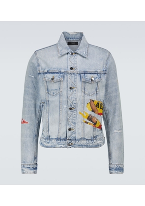 Amiri Playboy denim trucker jacket