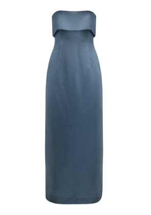 BONDI BORN Kobe Strapless Crinkled-Satin Maxi Dress - Moda Operandi