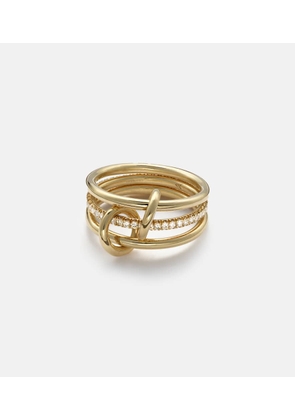 Spinelli Kilcollin Sonny 18kt yellow gold linked rings with diamonds