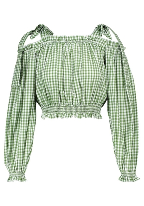 Alexandra Miro Gingham cotton crop top