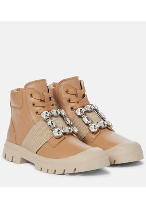 Roger Vivier Viv Desert leather ankle boots