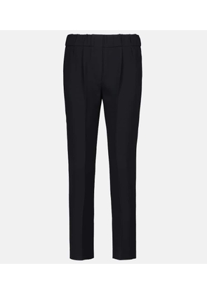 Brunello Cucinelli High-rise silk-blend pants