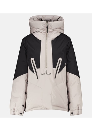 Moncler Iberis hooded half-zip down jacket