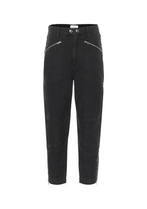 Frame Moto Zip high-rise straight jeans