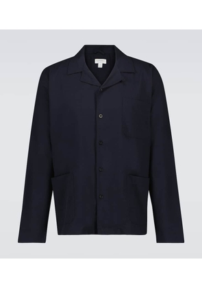 Sunspel Cotton long-sleeved pajama shirt