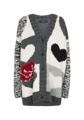 Joseph Intarsia wool-blend cardigan
