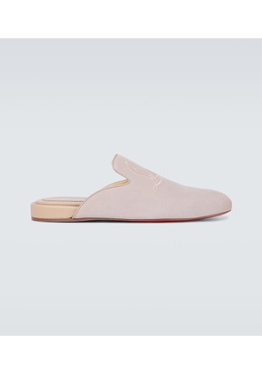 Christian Louboutin Navy Coolito Flat mules