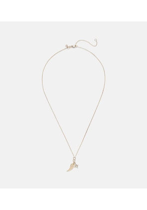 Sydney Evan Wing and Starburst 14kt gold necklace with diamonds
