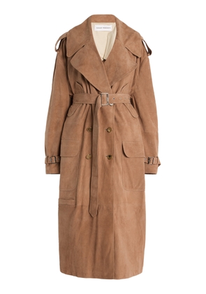 Niccolò Pasqualetti Cavo Suede Trench Coat - Moda Operandi
