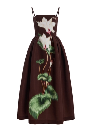 Oscar de la Renta Cyclamen Faille Midi Dress - Moda Operandi