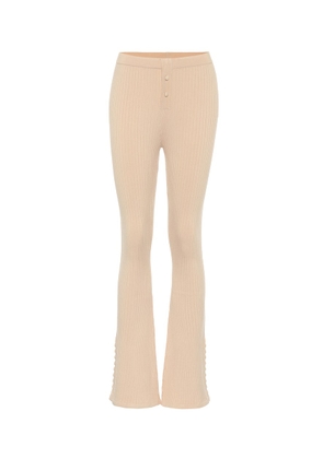 Live The Process Ribbed-knit flared sweatpants