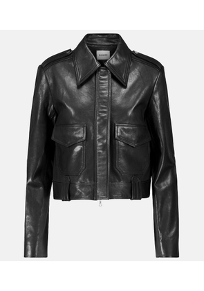 Khaite Cordelia leather crop jacket
