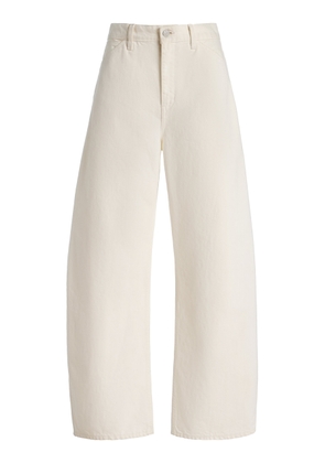 NILI LOTAN Tribeca Stretch Mid-Rise Barrel-Leg Jeans - Moda Operandi