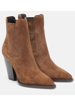 Saint Laurent Theo 95 suede ankle boots