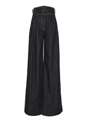Zimmermann Rebellion Pleated Denim Wide-Leg Pants - Moda Operandi