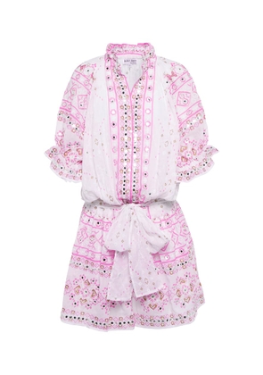 Juliet Dunn Broderie anglaise cotton minidress