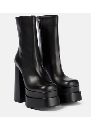 Versace Intrico leather platform ankle boots