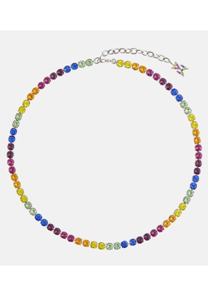 Amina Muaddi Tennis crystal-embellished necklace