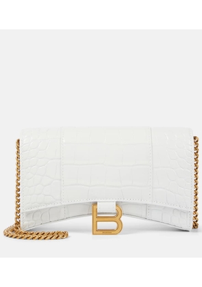 Balenciaga Hourglass leather wallet on chain