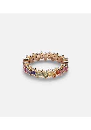 Suzanne Kalan Rainbow 18kt gold ring with sapphires