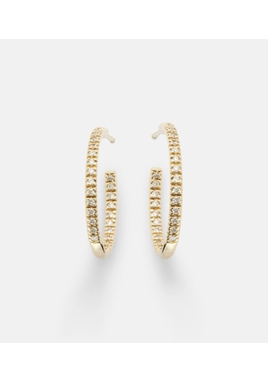 Sydney Evan 14kt gold hoop earrings with diamonds
