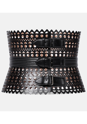 Alaia Vienne leather corset belt