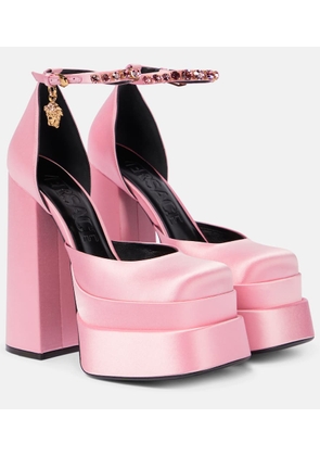 Versace Medusa Aevitas satin platform pumps