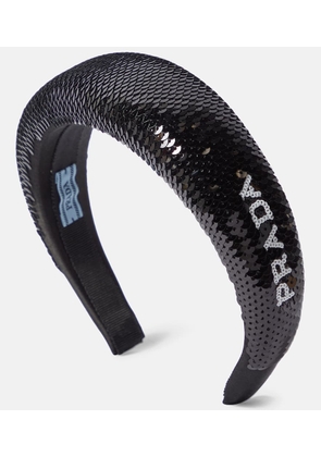 Prada Logo sequined headband
