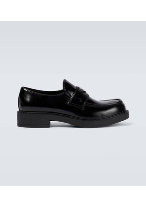 Prada Brushed leather loafers