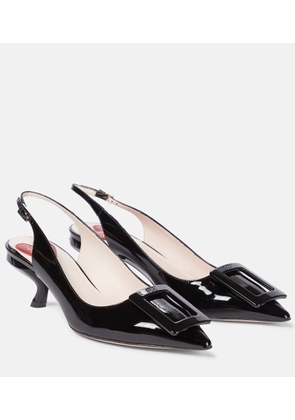 Roger Vivier Virgule leather slingback pumps