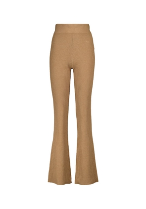 Frame Ribbed-knit cotton-blend pants