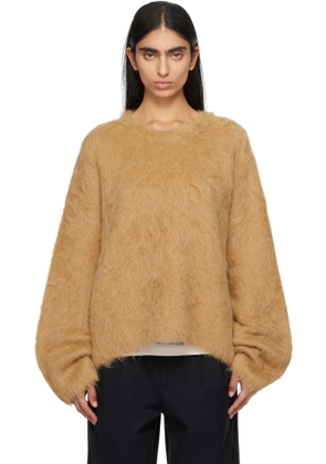 TOTEME Tan Boxy Alpaca Knit Sweater