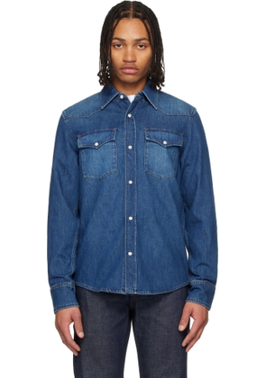 A.P.C. Blue Western Denim Shirt