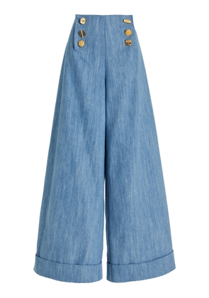 FRANÇOISE Exclusive Bijou Denim High-Waist Wide-Leg Pants - Moda Operandi