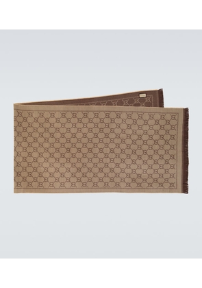 Gucci GG wool jacquard scarf