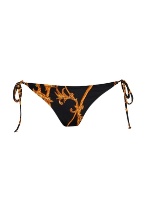 Ganni Printed self-tie bikini bottoms