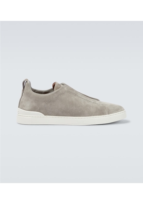 Zegna Triple Stitch suede sneakers