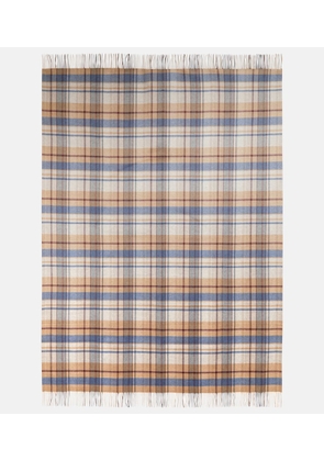 Gabriela Hearst Checked fringed cashmere twill blanket
