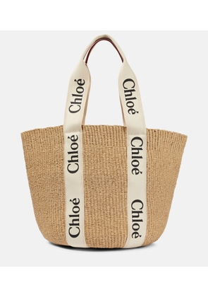 Chloe x Mifuko Woody Large raffia tote
