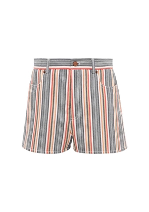 See By Chloe Striped denim shorts