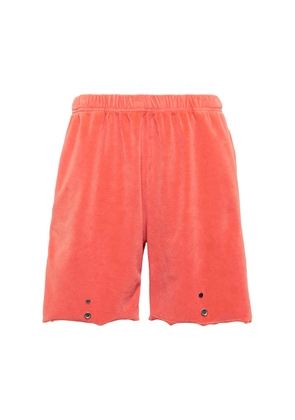 Les Tien Snap Front velour shorts