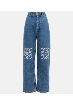 Loewe Anagram high-rise wide-leg jeans